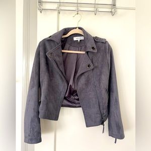 XS Gray Suede Jacket